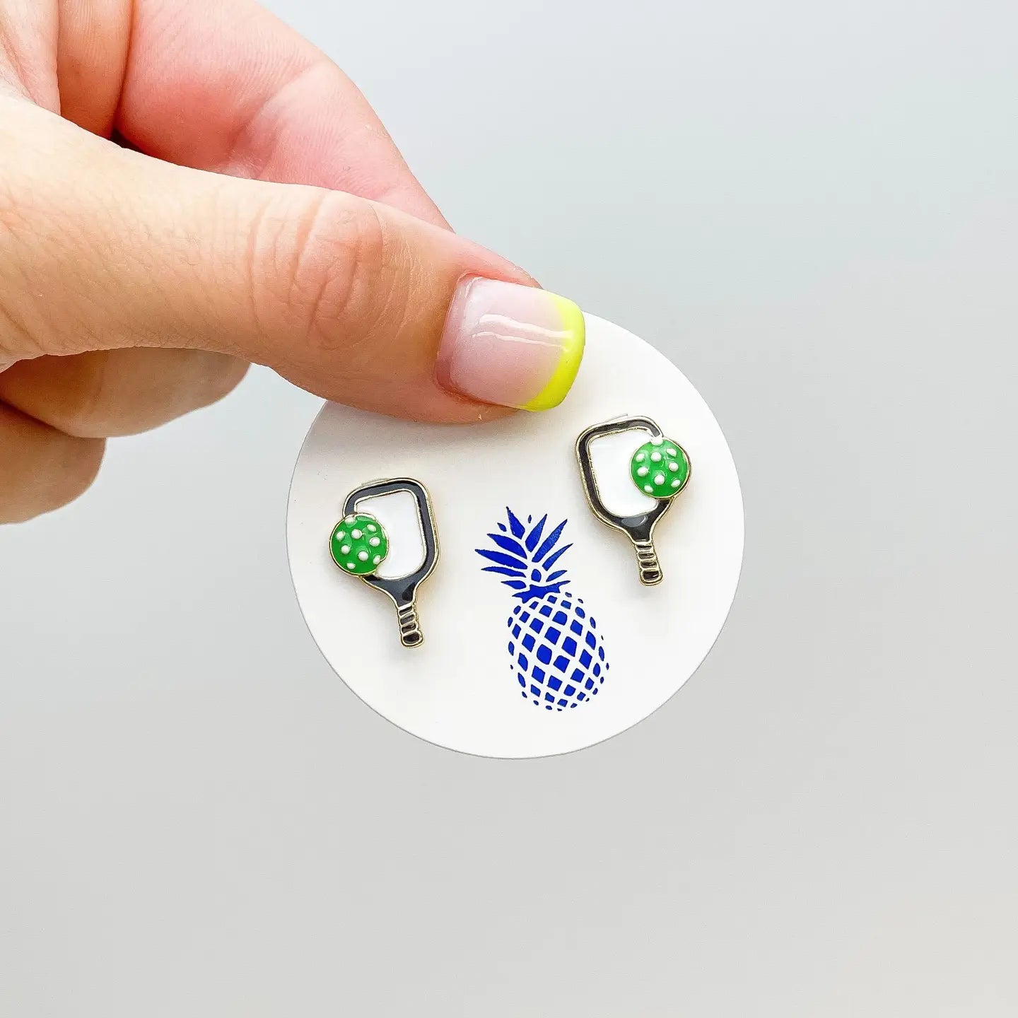 Pickleball Enamel Earrings