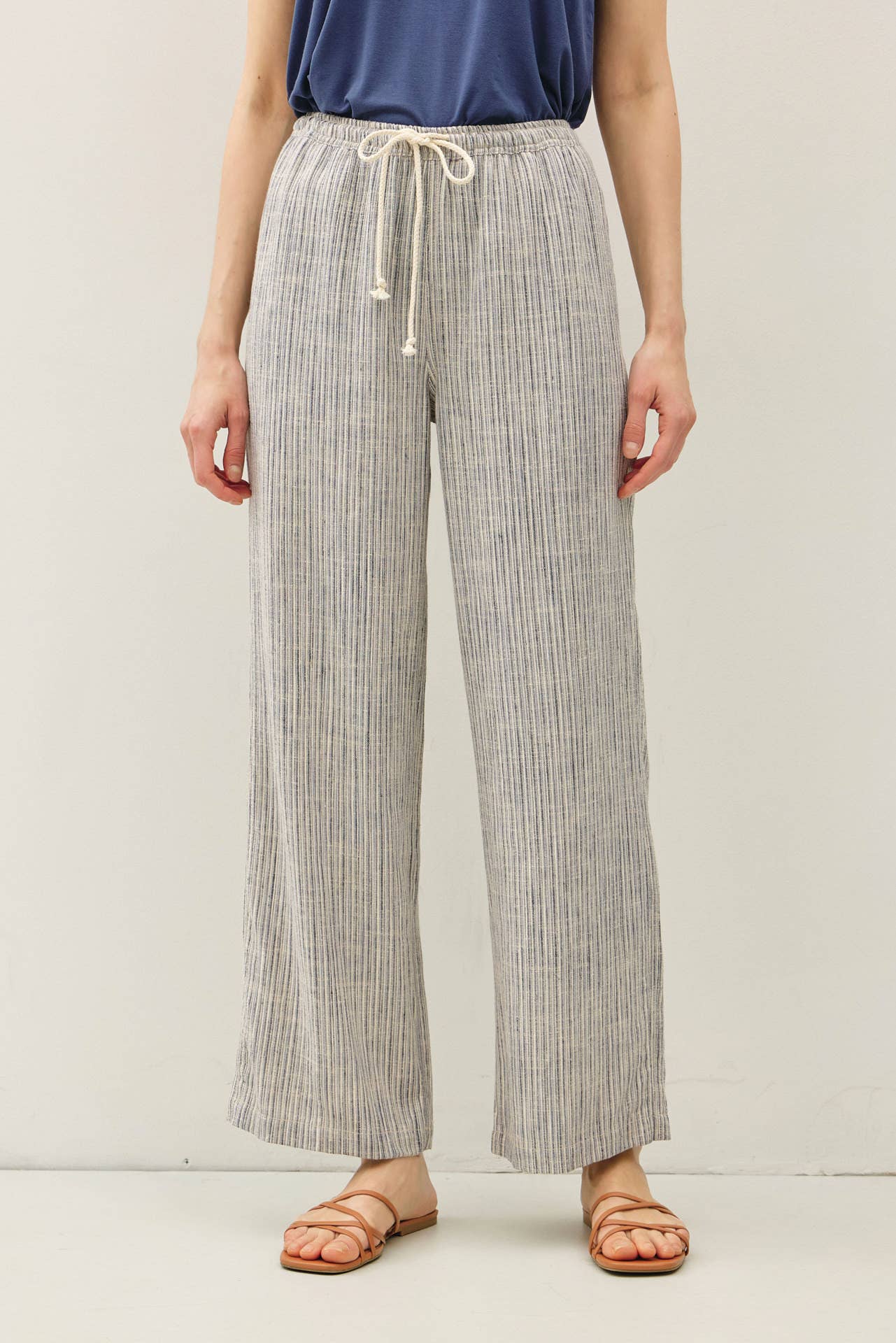 Stripy Linen Pant