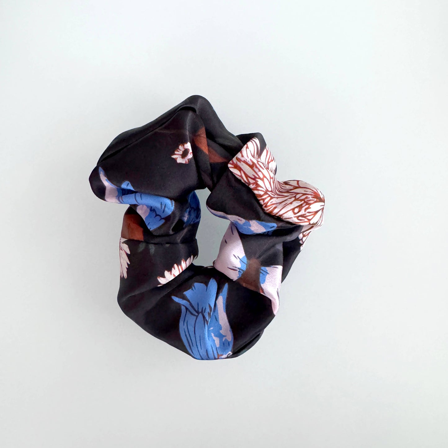 Midnight Garden Silk Scrunchie