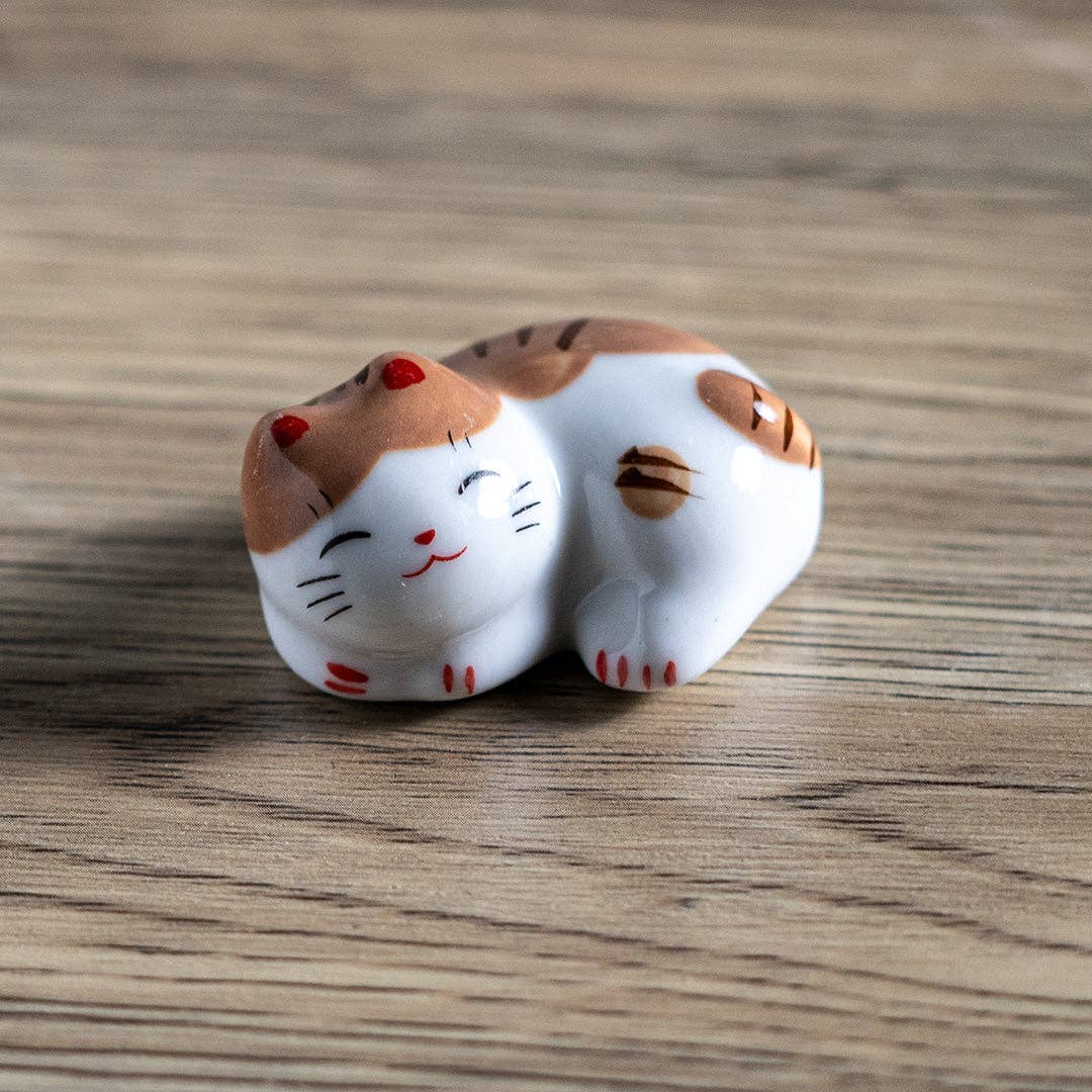 Cat Chopsticks Rest Brn