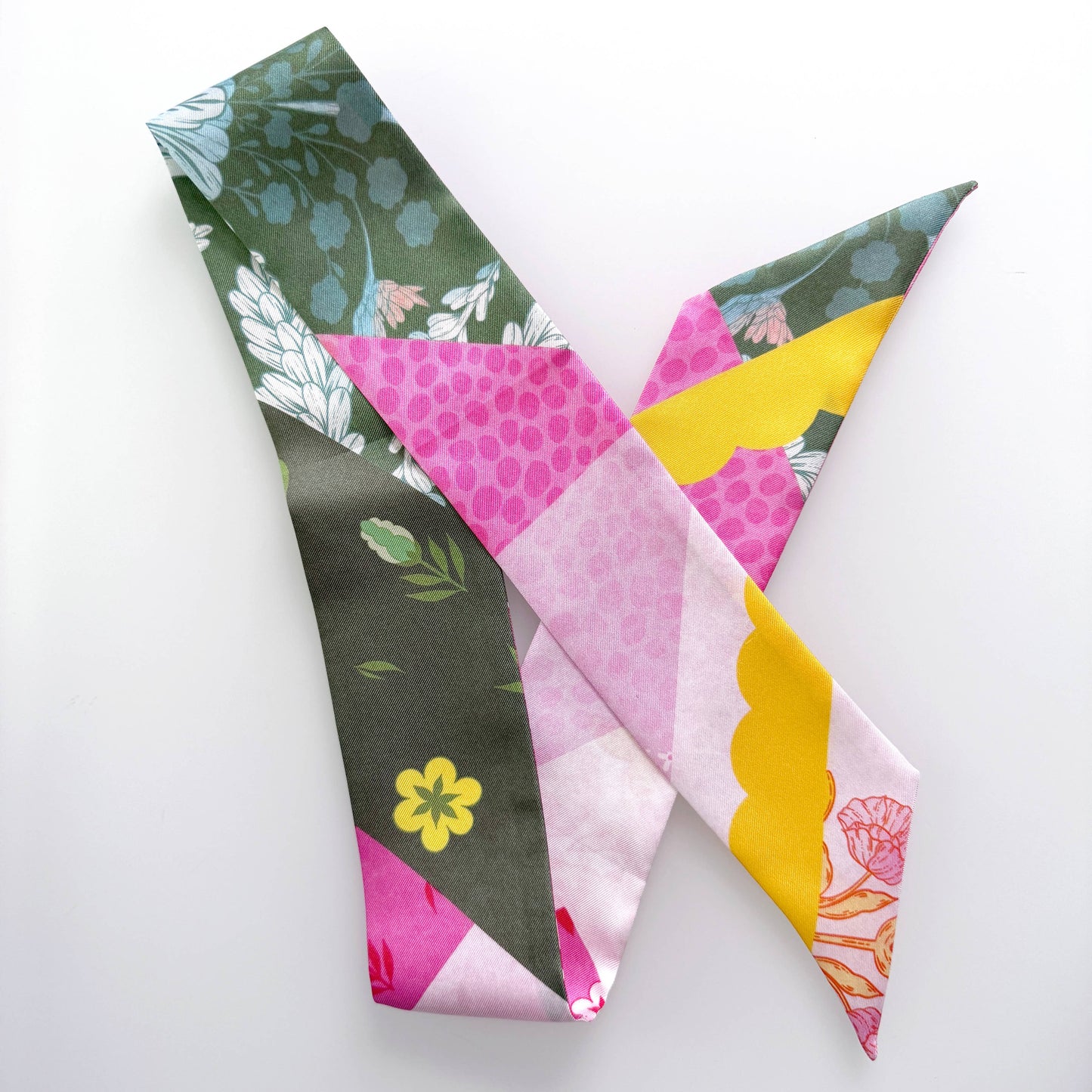 Silk Scarf Patchwork Meadow
