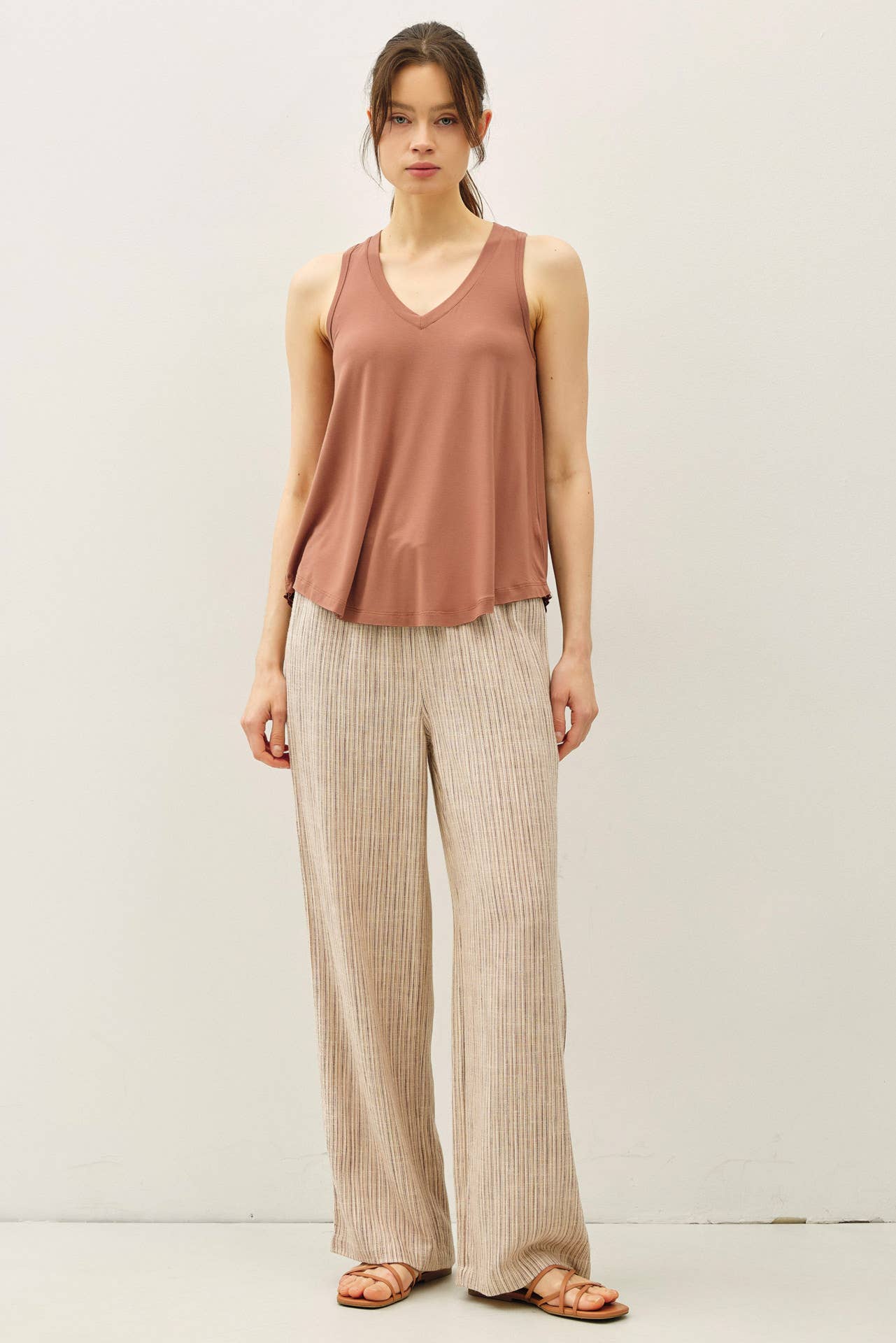 Stripy Linen Pant