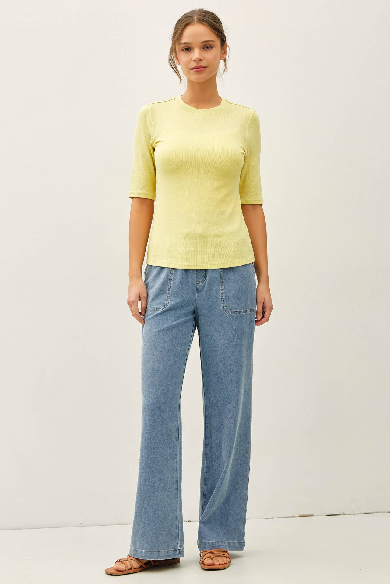 Knit Denim Pant