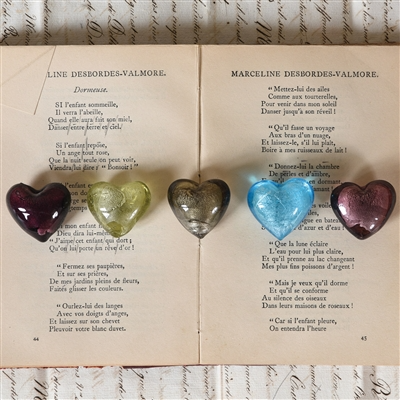 Venetian Glass Heart - Amethyst