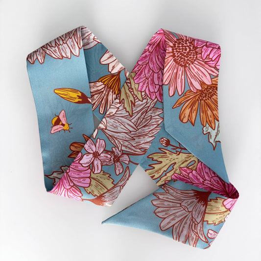 Silk Scarf Floral Buzz