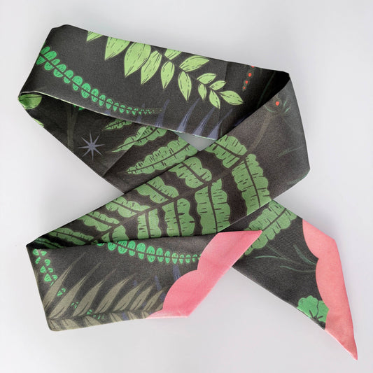 Silk scarf Fern