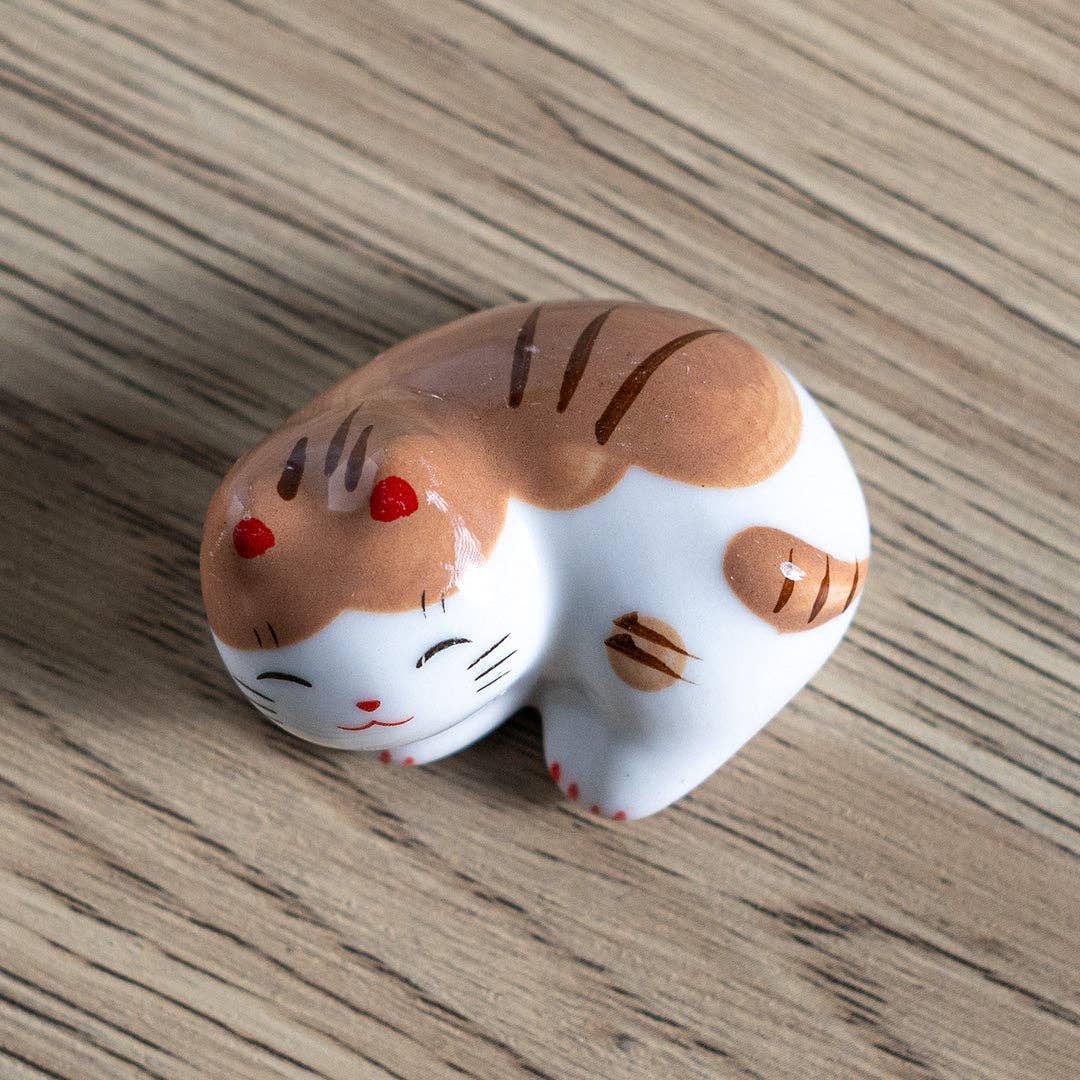Cat Chopsticks Rest Brn
