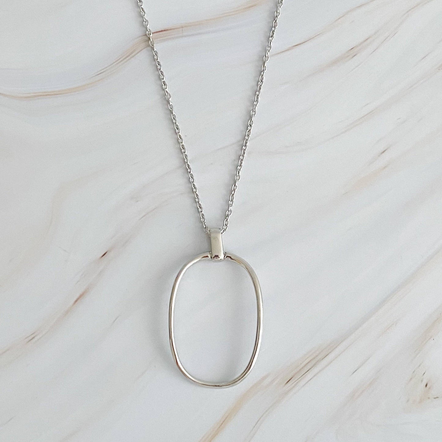 Oval Pendant Necklace