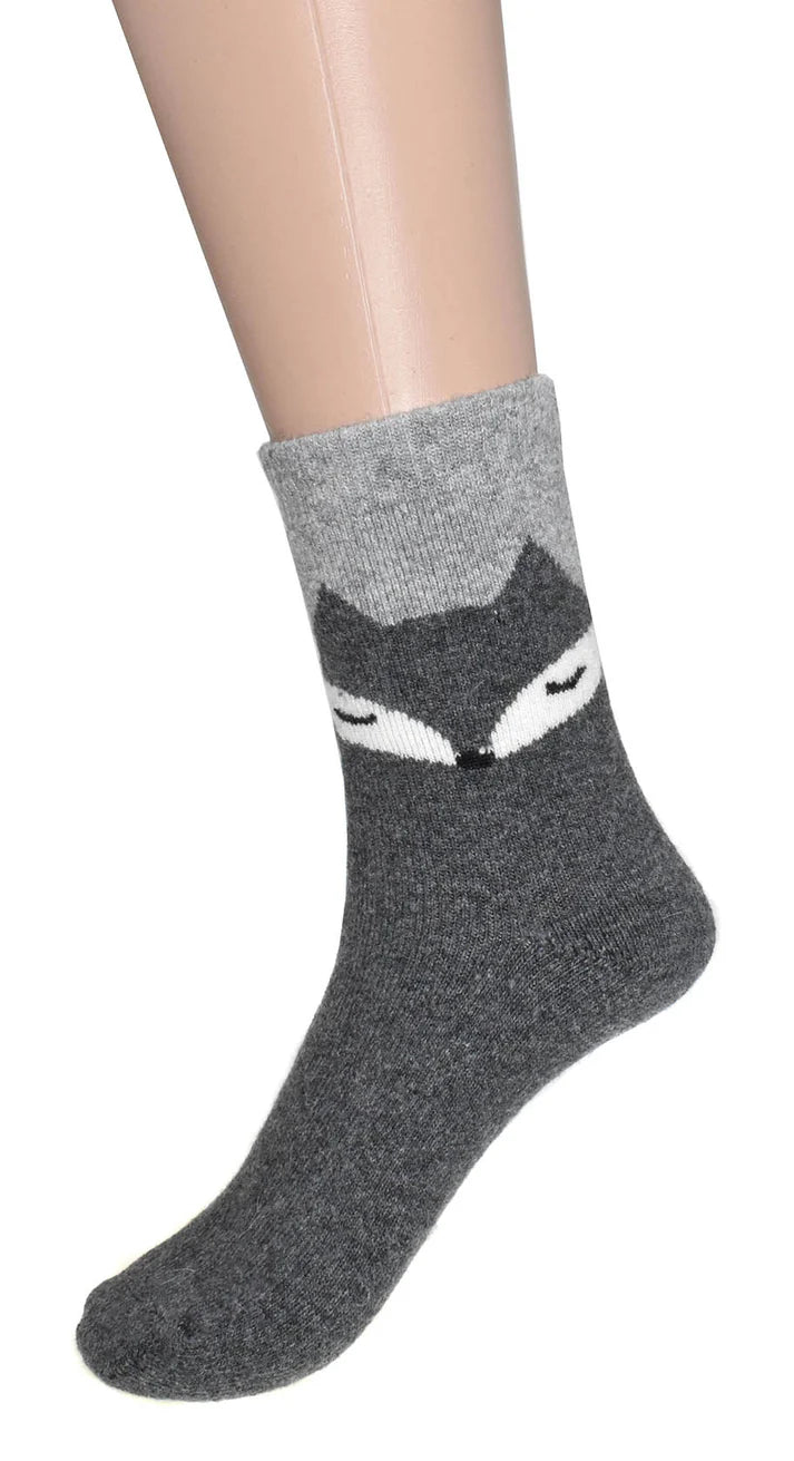 3141 Fox Socks Dk Grey