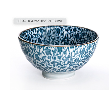 Rice Bowl Blue Asstd