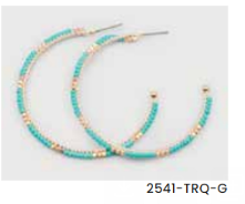 2541 Beaded Hoops