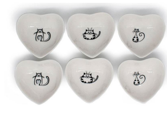 Heart Cat Dish Asstd