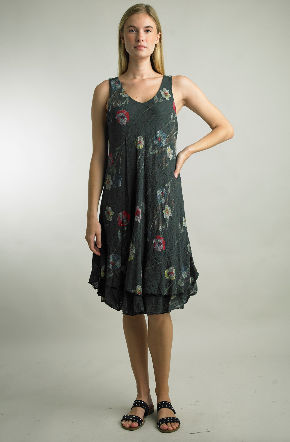3817C Print Floral Dress
