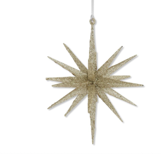 Champagne Glitter Star 6"