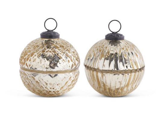Candle Ornament Gold 3.5"