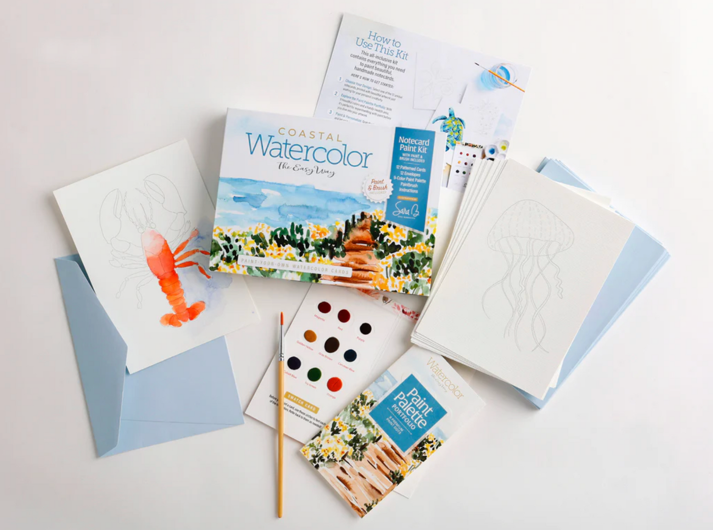 Watercolor Cards Coastal Set