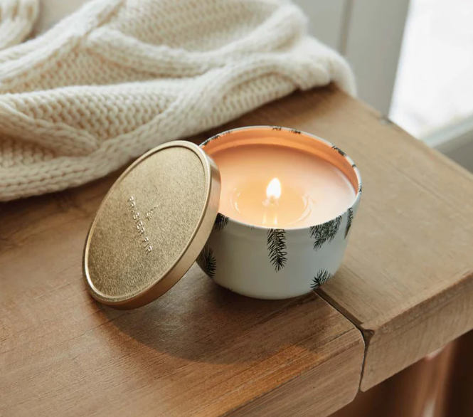 Frasier Candle Tin Gold Lid 6.5 oz