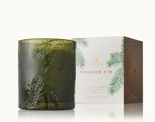 Frasier Candle Green Glass 6.5 oz