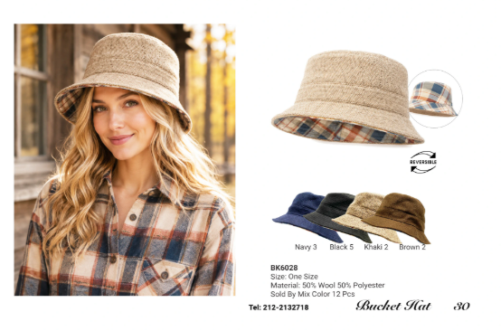 BK602B Rev Bucket Hat Asstd