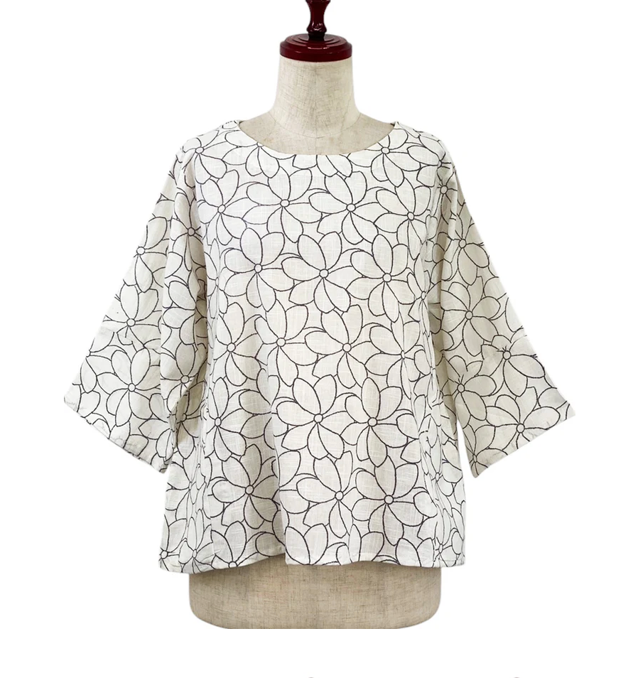 Crop Pullover Flower