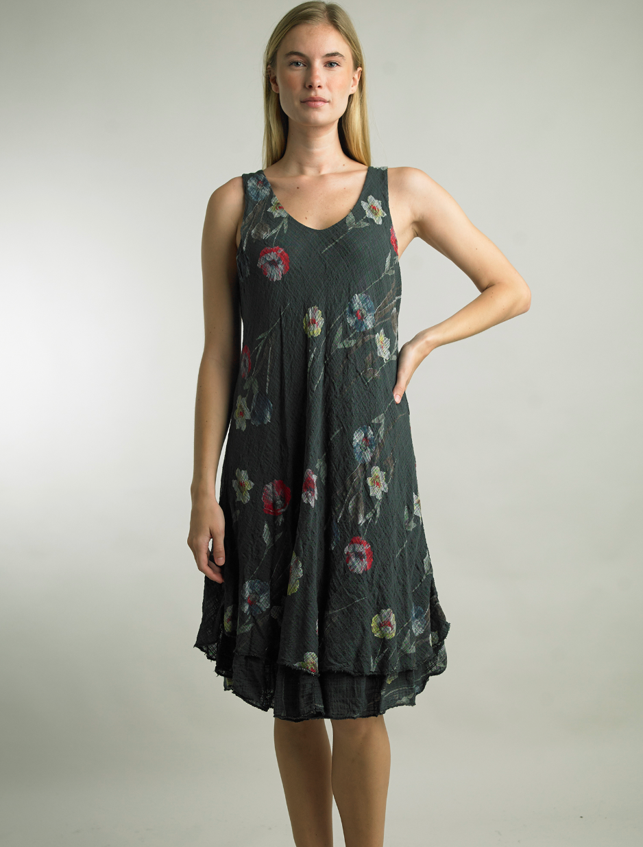 3817C Print Floral Dress