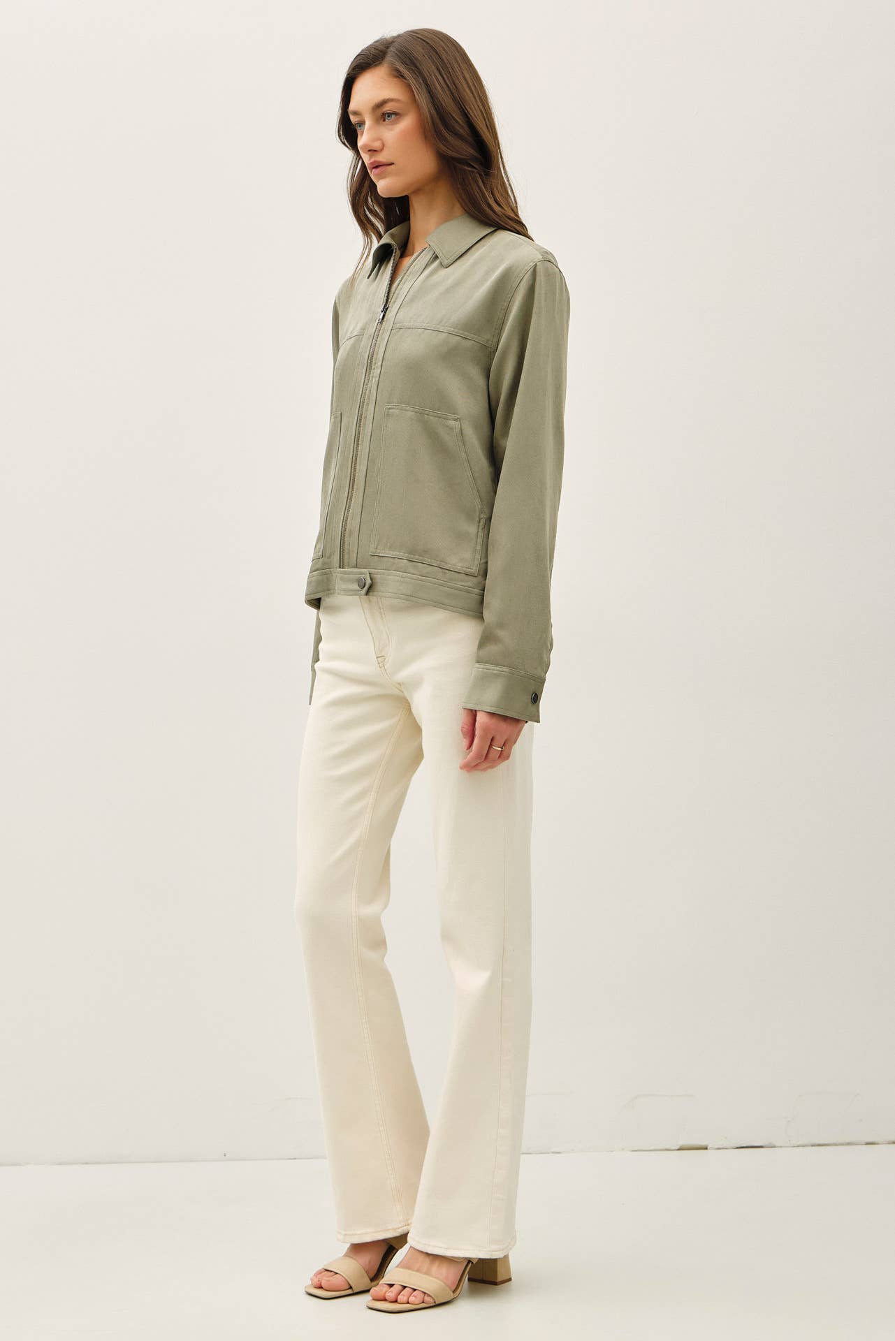 Zip Jacket Faux Suede