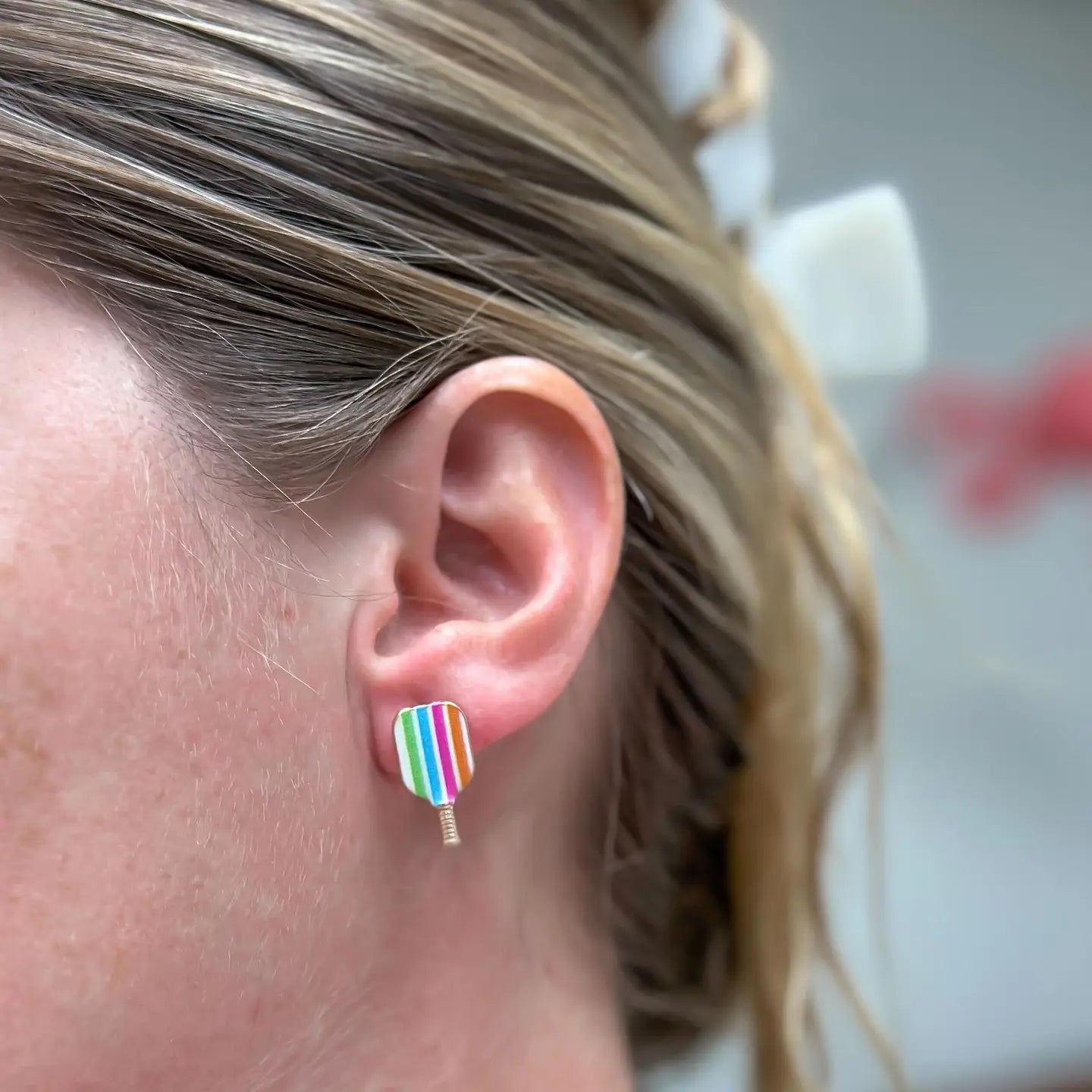 Pickleball Enamel Earrings