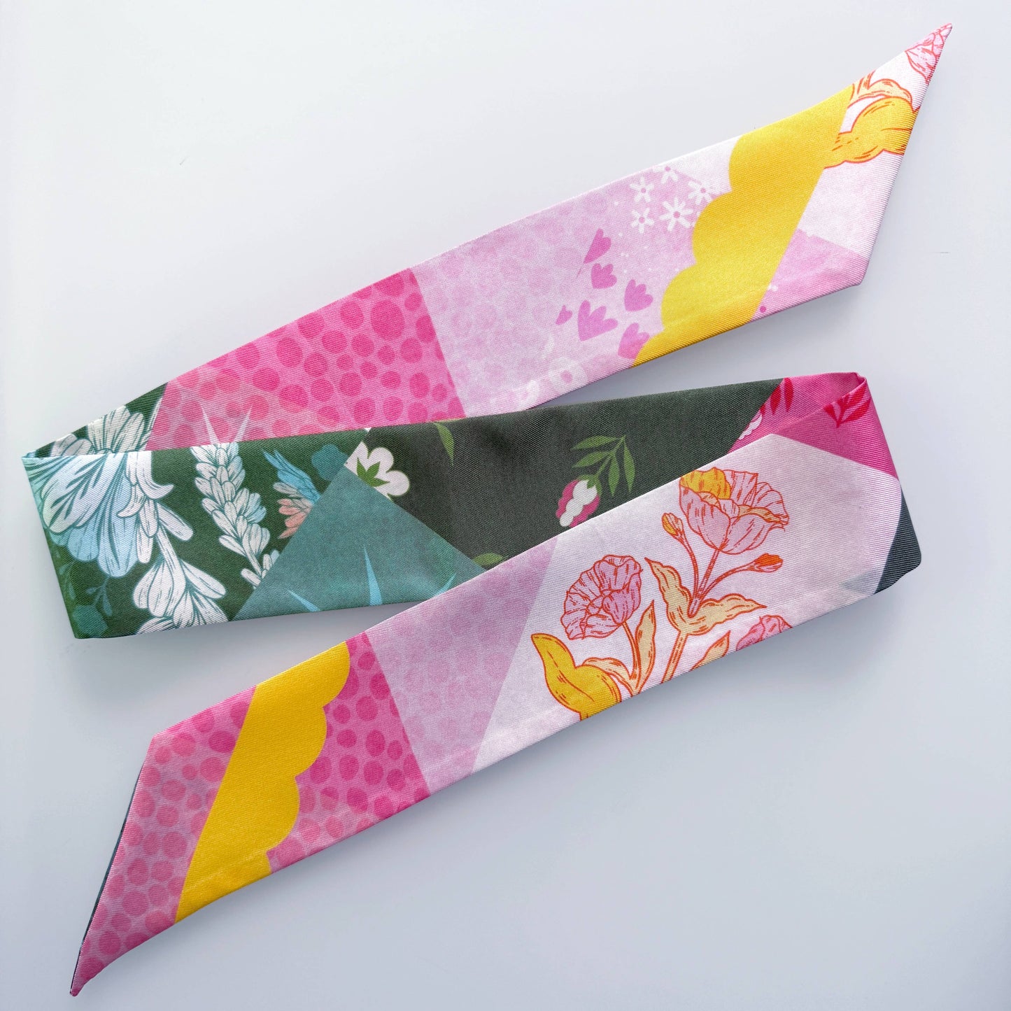 Silk Scarf Patchwork Meadow