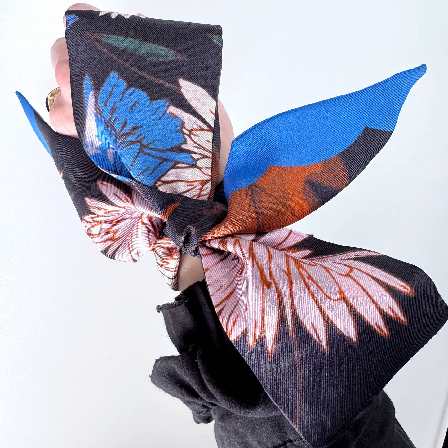 Silk Scarf Midnight Garden