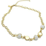 Necklace Aqua Matte Gold
