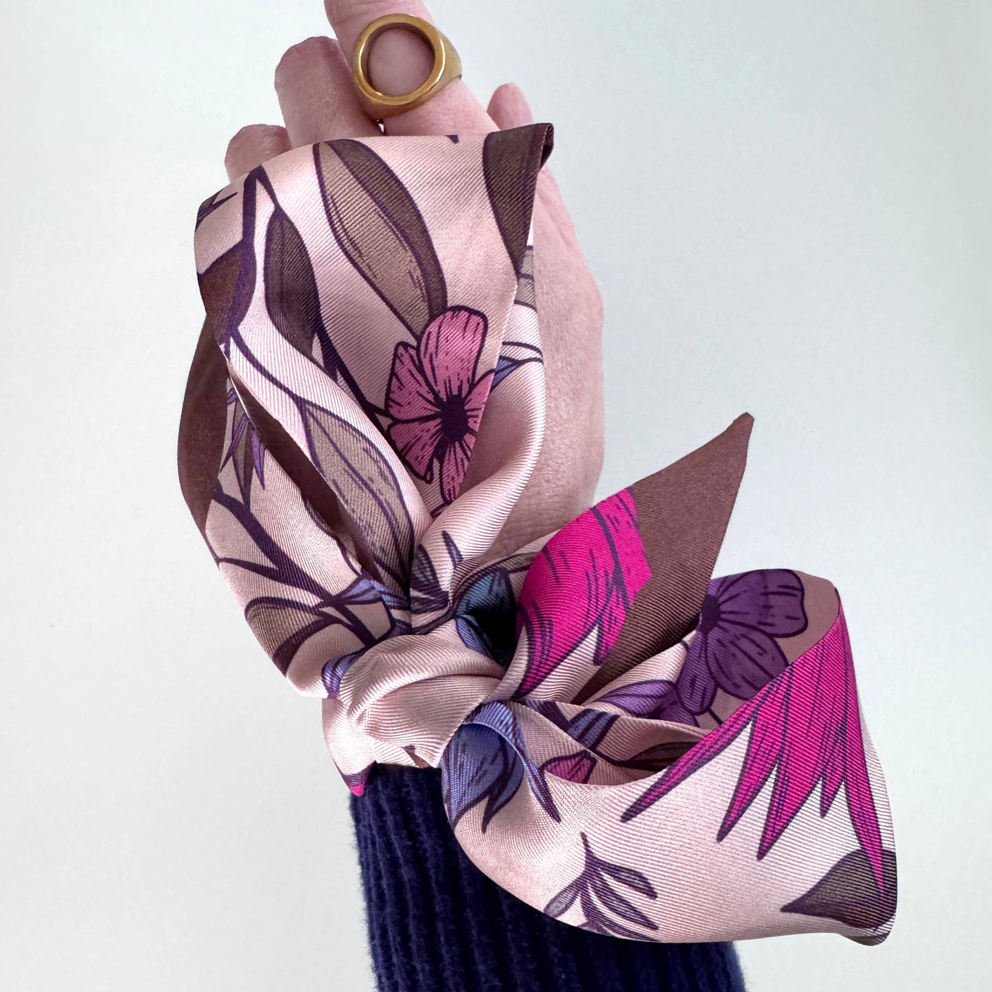 Silk Scarf Vibrant Floral