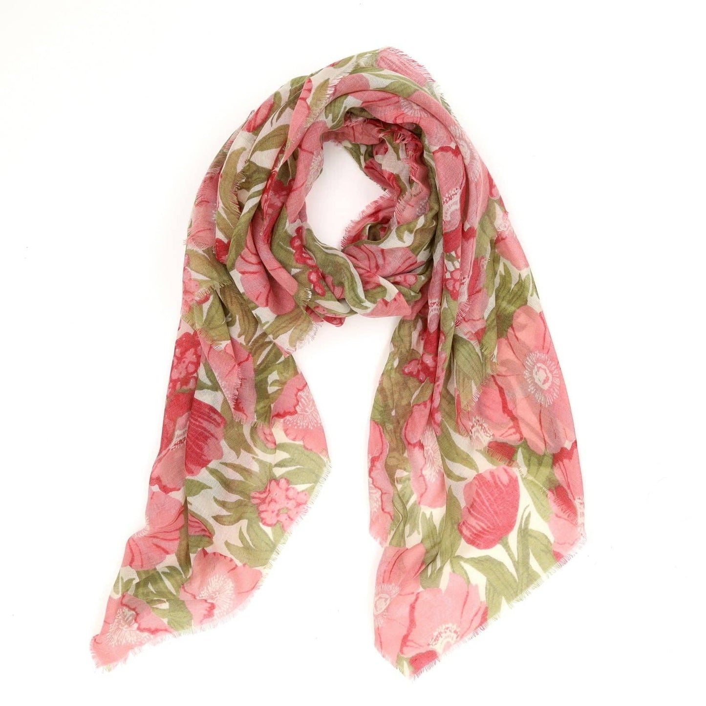 Poppies Pink Scarf