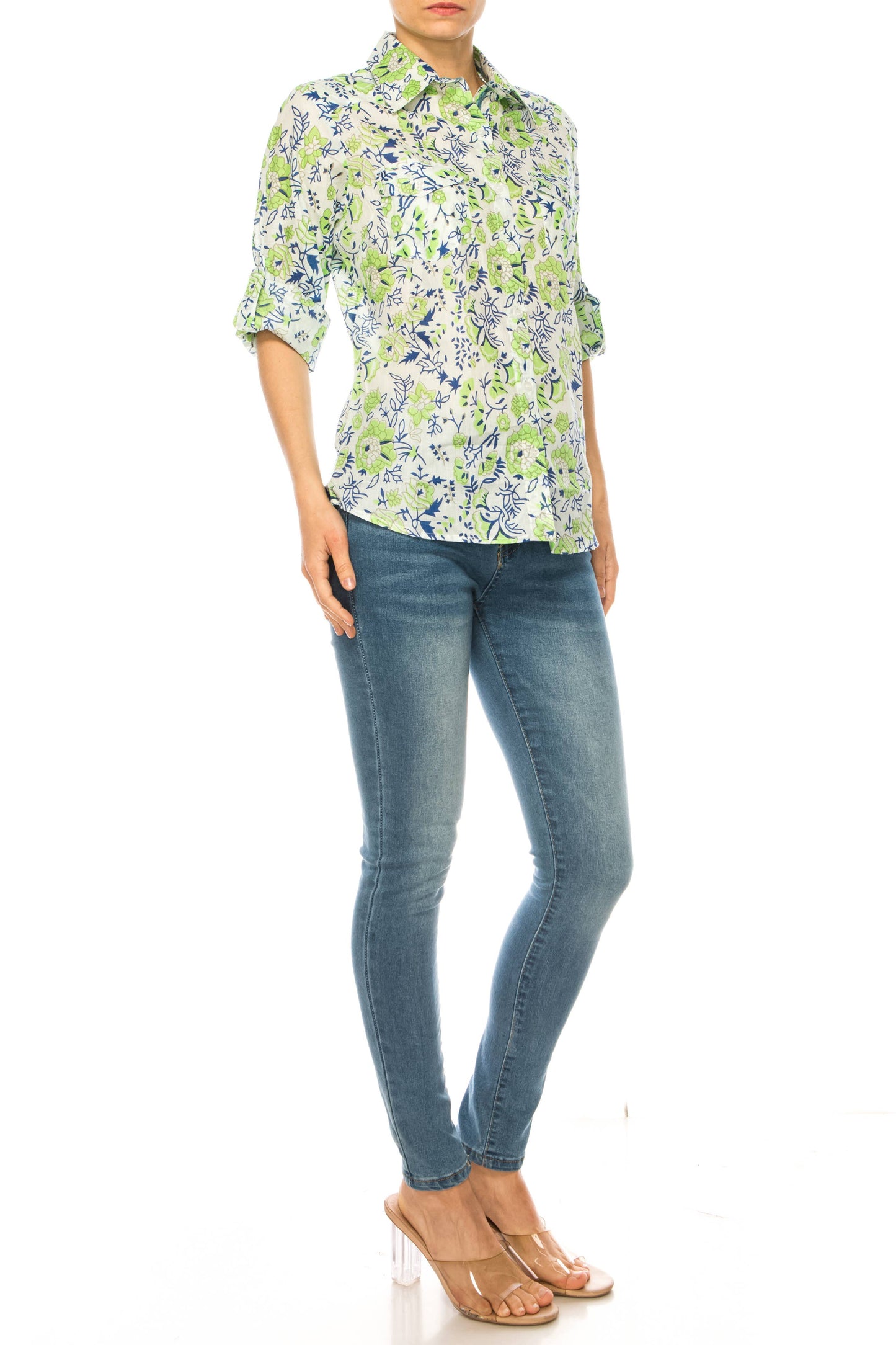 Green Floral  Shirt