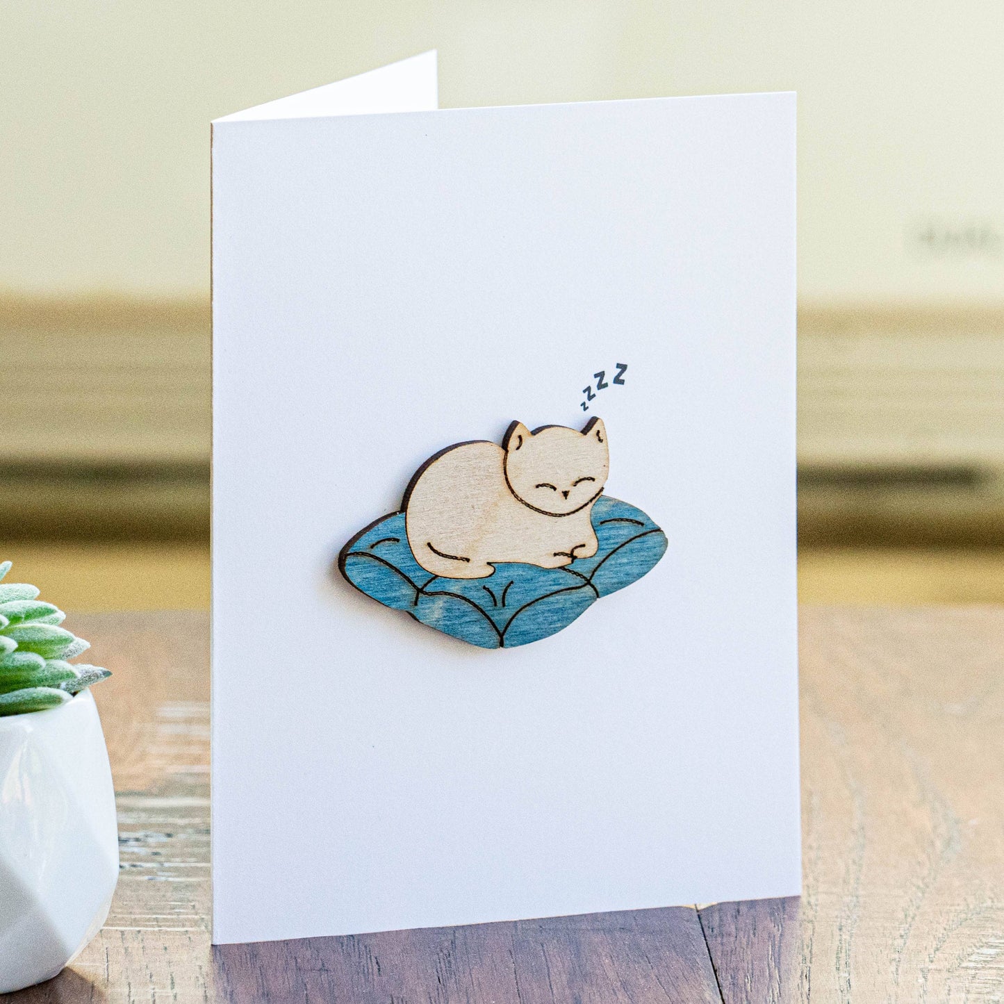 Sleeping Cat Notecard