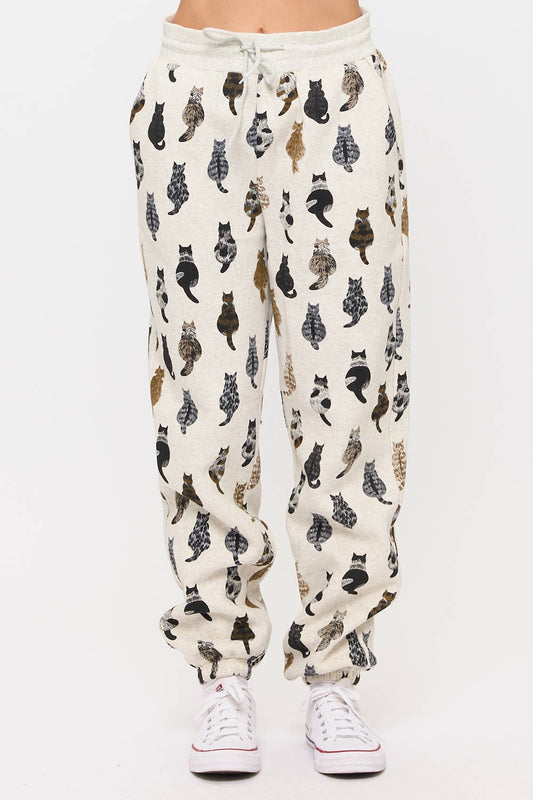 Cat Knit Sweatpants