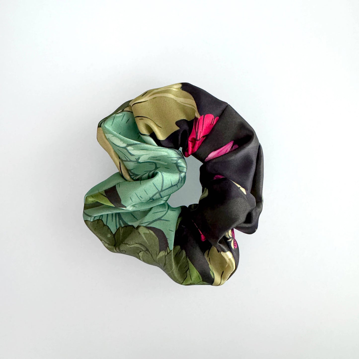 Peony Garden Silk Scrunchie