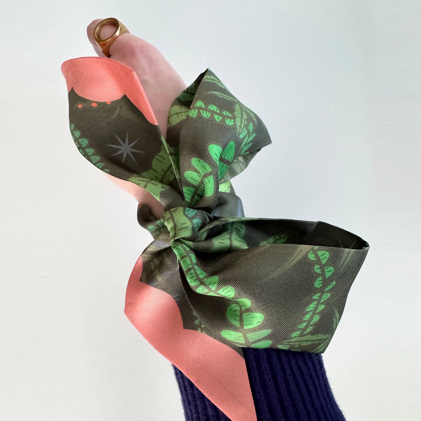 Silk scarf Fern