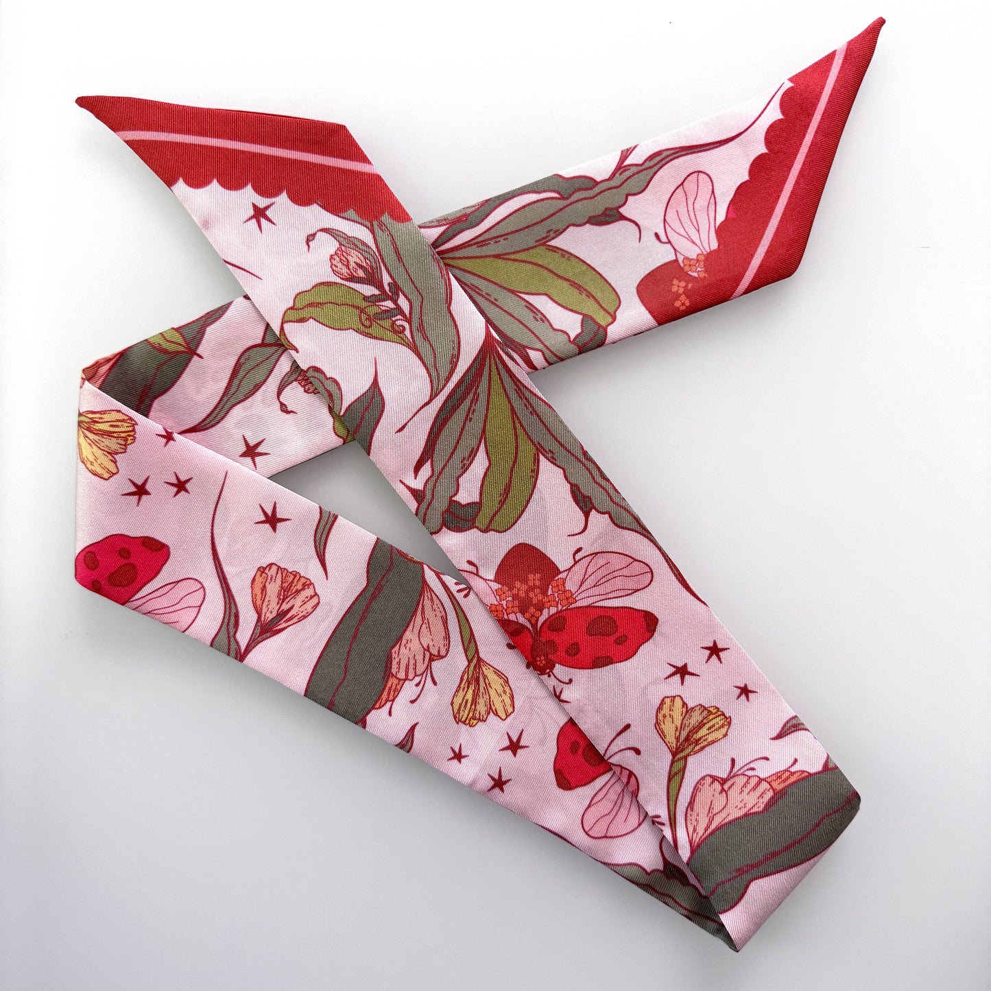 Silk Scarf Lady Bug Fleur