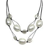 Pearl Silver Bead Leather