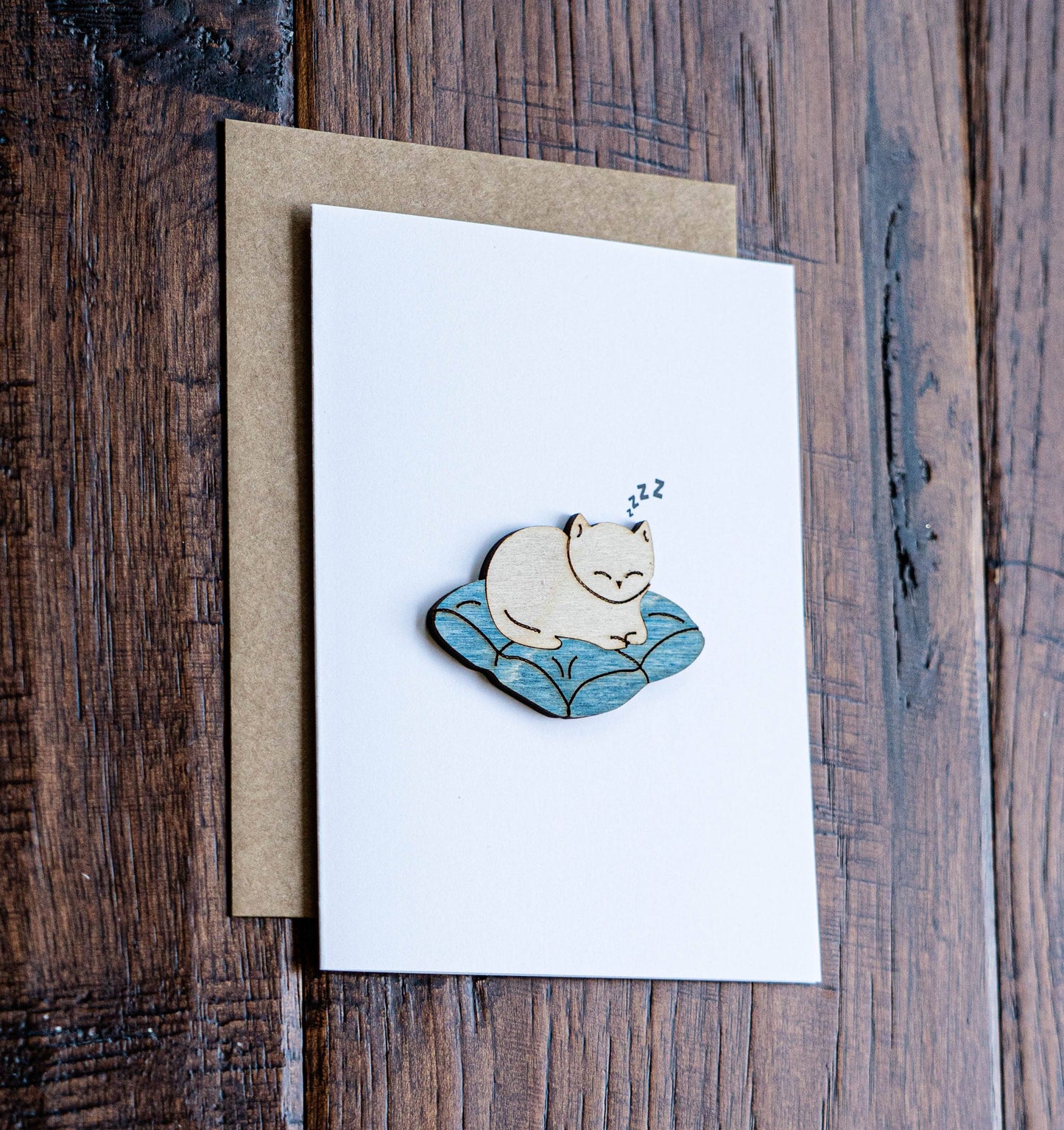 Sleeping Cat Notecard