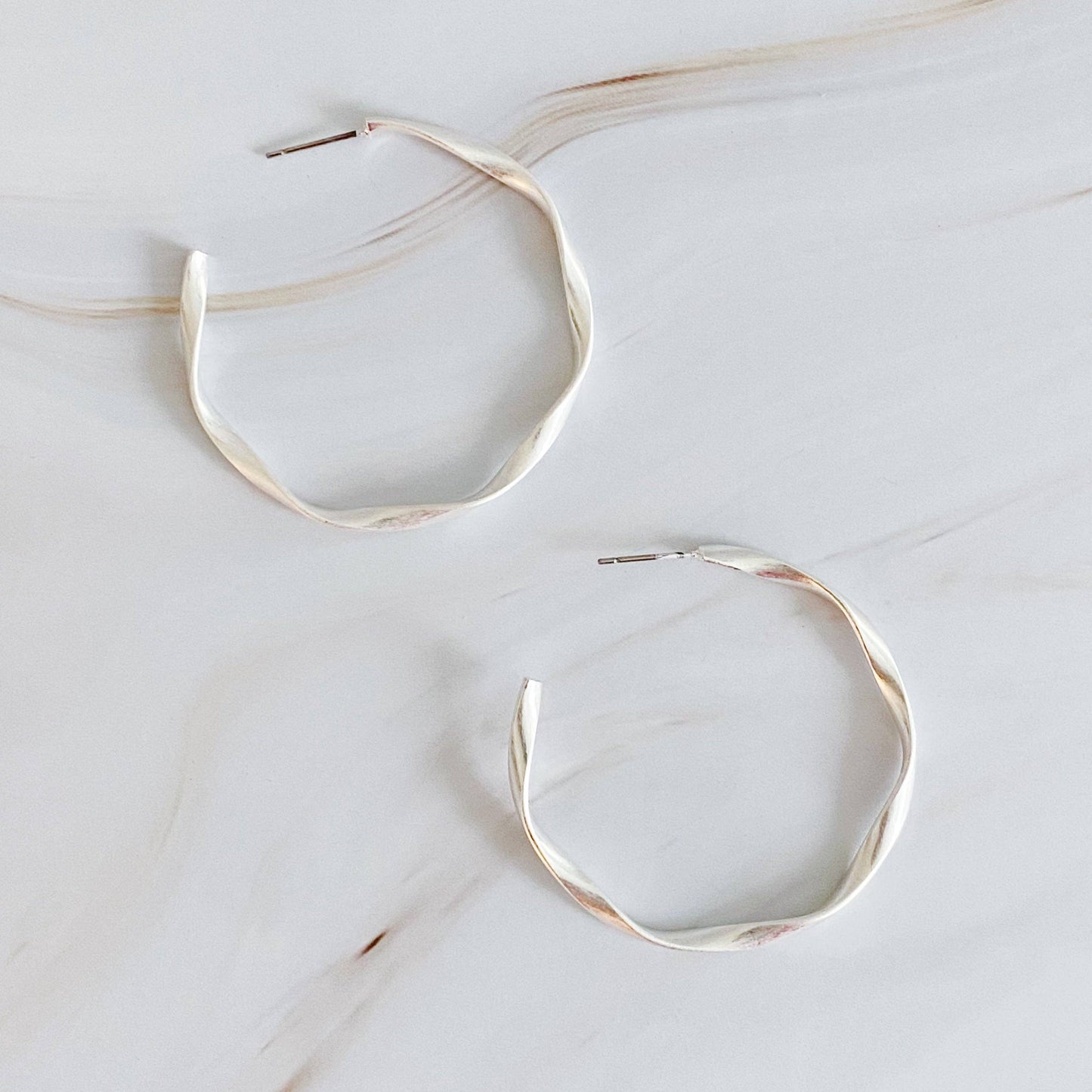 Gold Wave Hoop Earrings