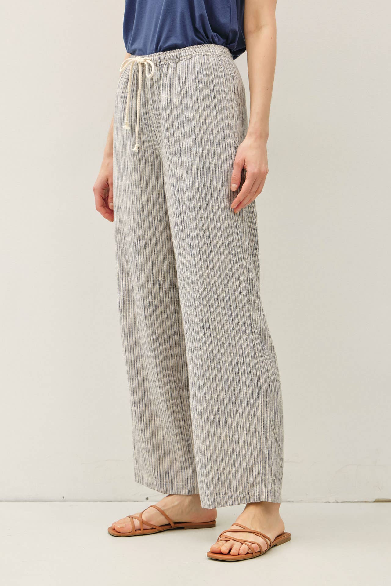 Stripy Linen Pant