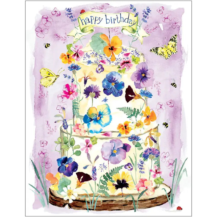 FF264U Pansy Cake Card