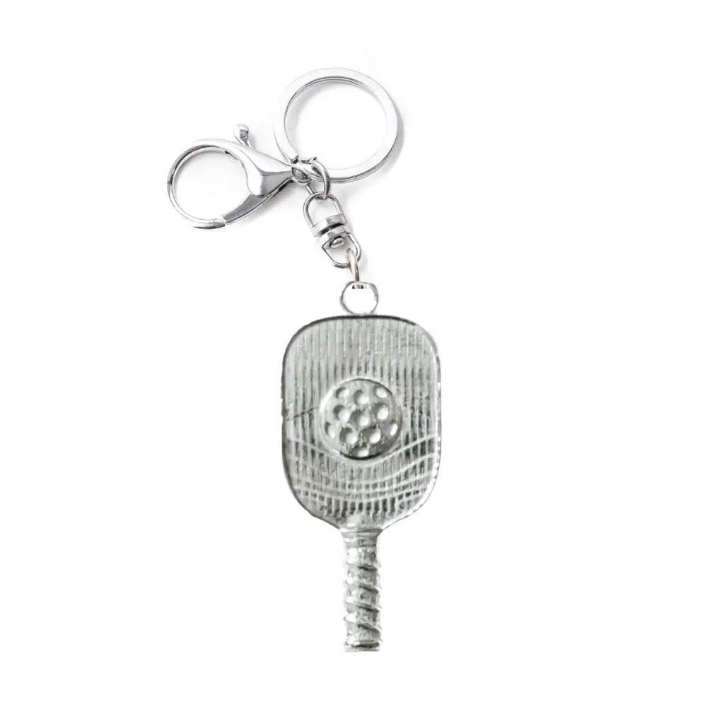 Pickleball Lg Keychain Pewter