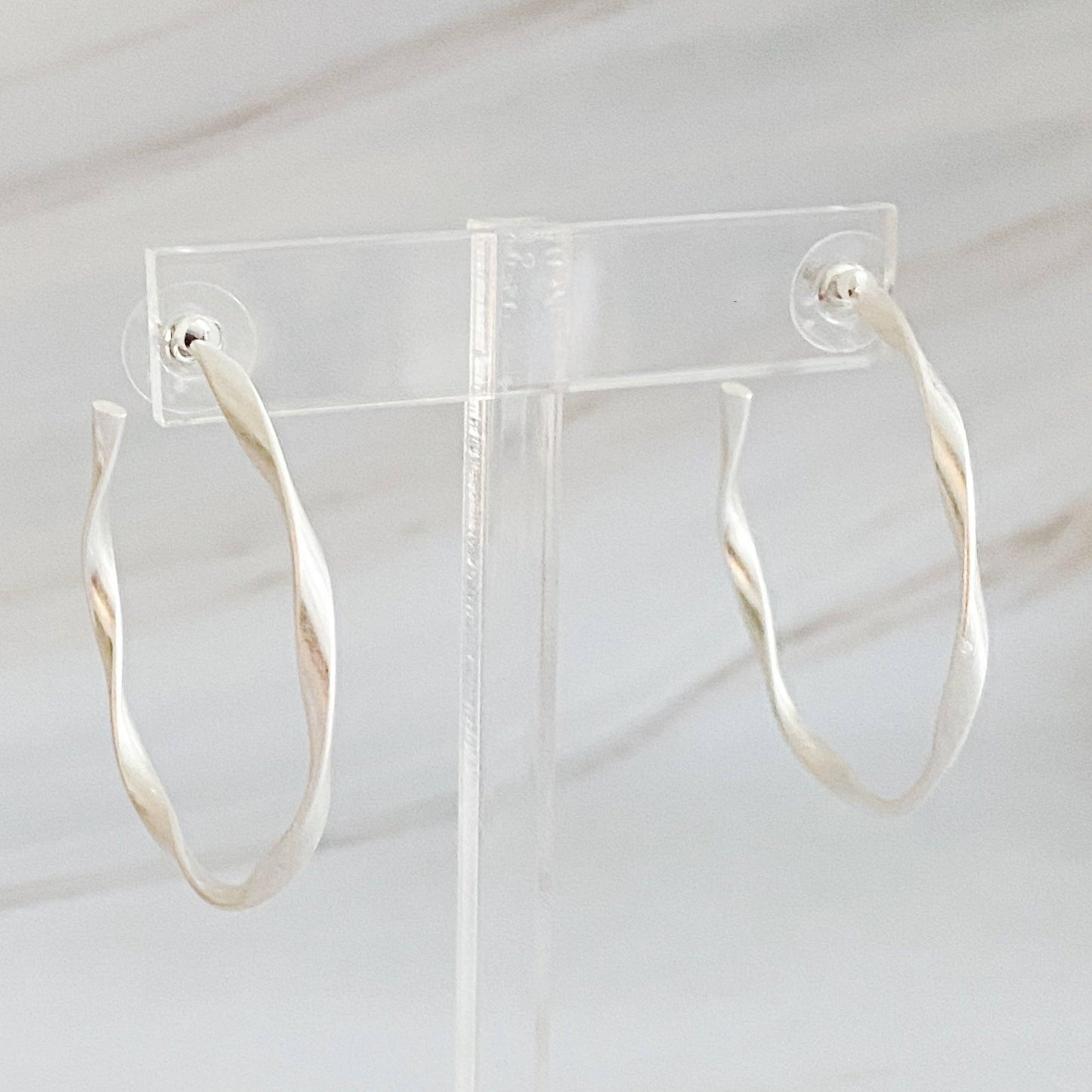 Gold Wave Hoop Earrings