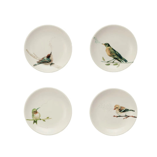 Stoneware Dish Birds Asstd