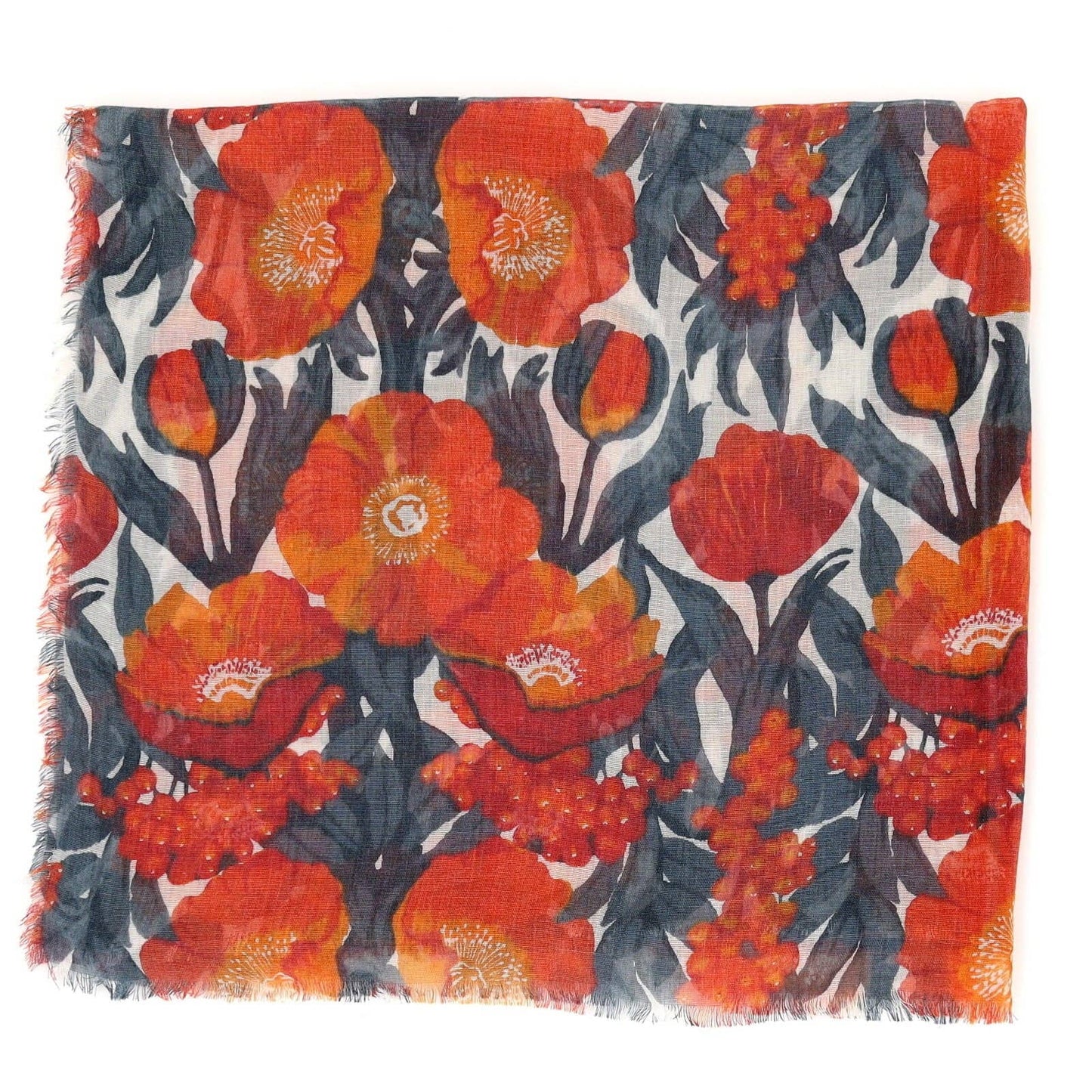 Poppies Red Scarf