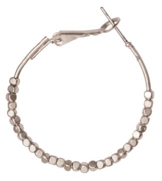 E1015S Earring Silver w/Beads M