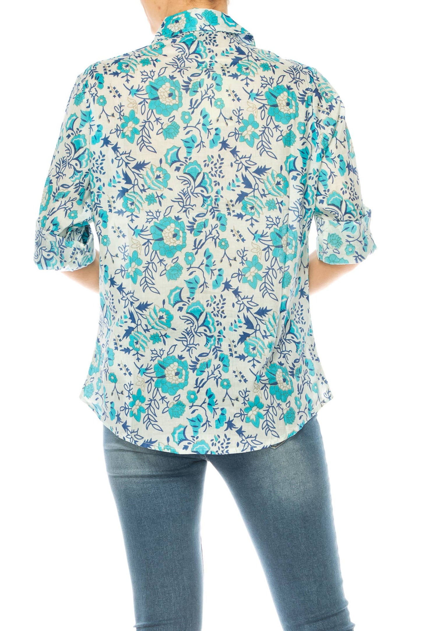 Blue Floral Shirt