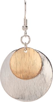 E2419TT Earring 2-Tone Disc